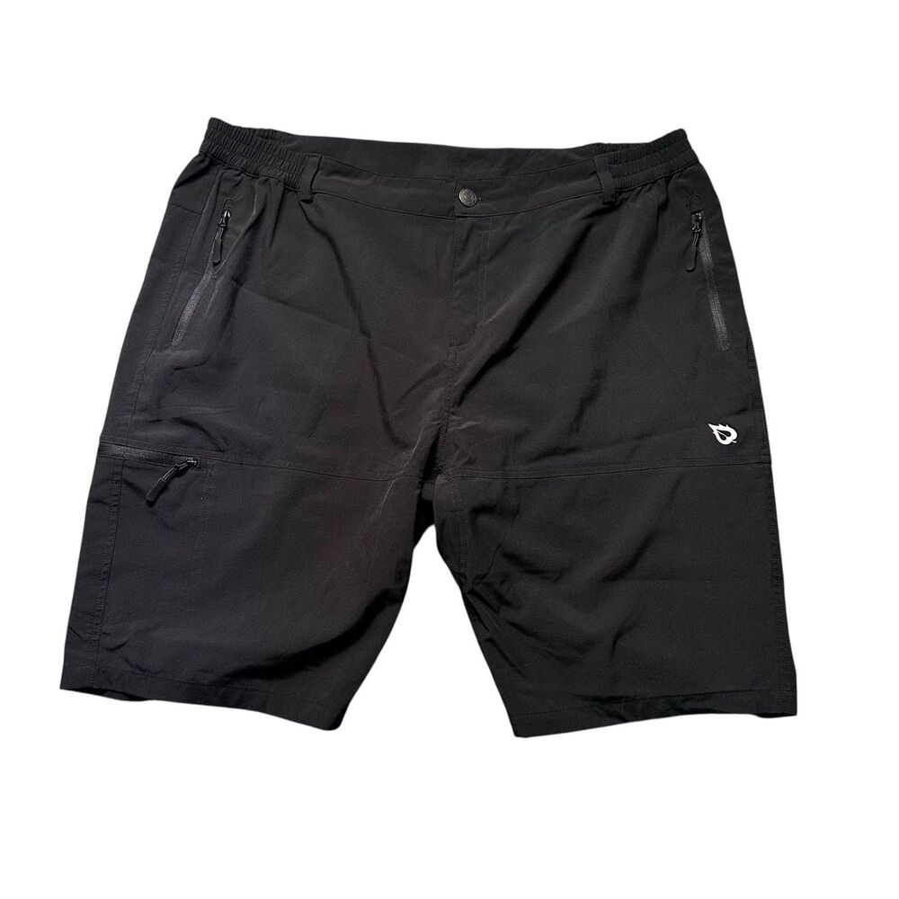 Baleaf Mens 2XL Hiking Shorts Black Zip Pocket Stretch Outdoor Activewear EUC